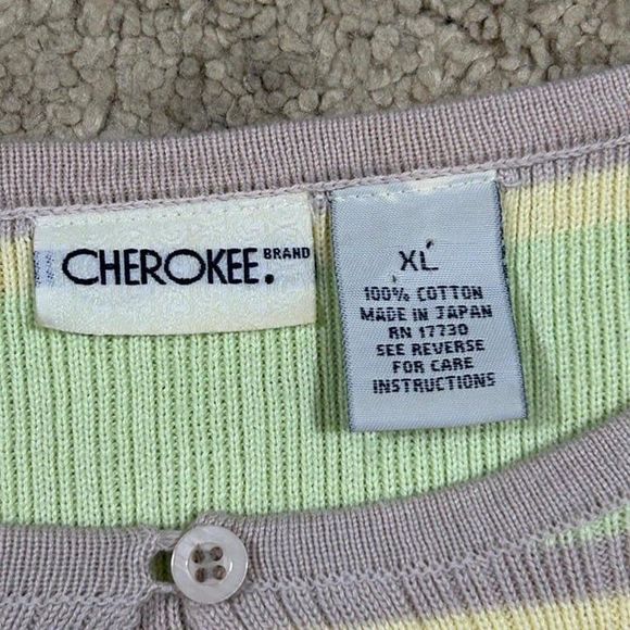 Vintage Cherokee Ribbed Tee Shirt Womens XL Multi Color - Picture 4 of 6